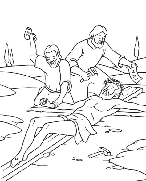 Coloring Book Station 11 Jesus Nailed To The Cross To Print And Online