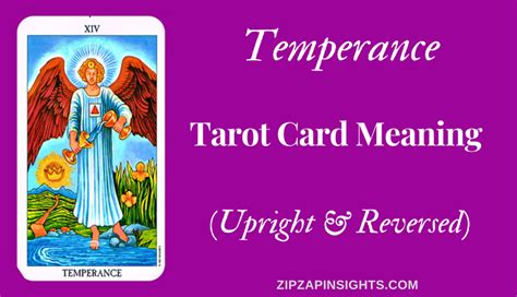 Temperance major arcana tarot card meaning & reversed card meaning in the context of love you may be lacking perspective and not looking at the bigger picture. The Temperance: Tarot Card Meaning