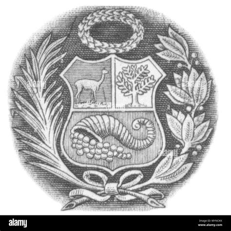El Escudo De Armas De Peru Imágenes De Stock En Blanco Y Negro Alamy