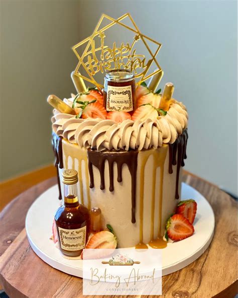 Hennessy Themed Cake Hennessy Cake Alcohol Birthday Cake Birthday