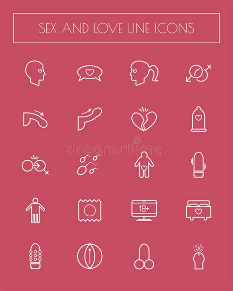 Love And Sex Icons Set Stock Vector Illustration Of Broken 57951635