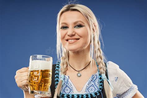 Blonde German Girl With Beer Stock Image Image Of Blond German