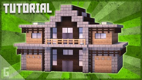 Wood And Stone Suburban House Minecraft Tutorial Youtube