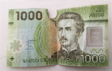 An Example Of A Torn Chilean 1000 Pesos Banknote That We Received From