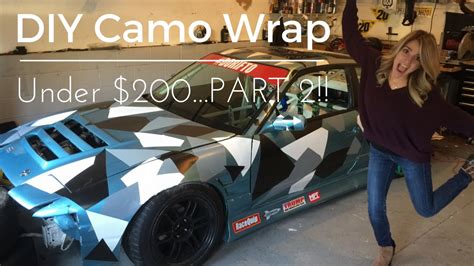 We have a custom designed wrap kit focused on the diy customer. DIY Camo Wrap your car for less than $200 Part 2!!! - YouTube