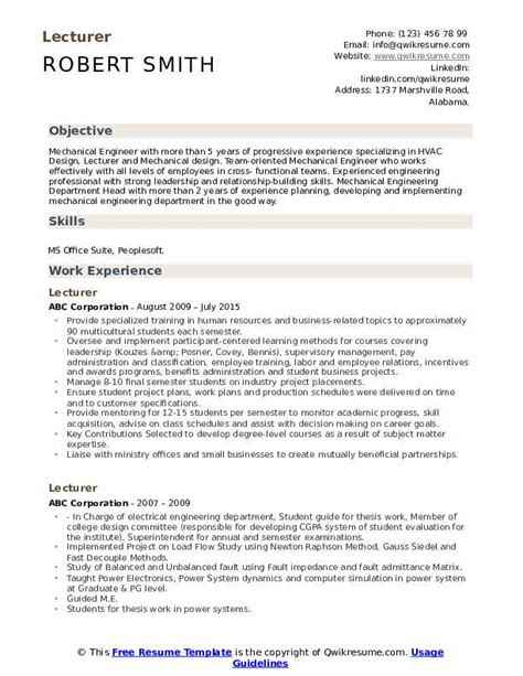 This resource provides detailed guidelines for writing a cv and a sample cv for . Sample Cv For Lecturer Position In University Pdf : 65 ...