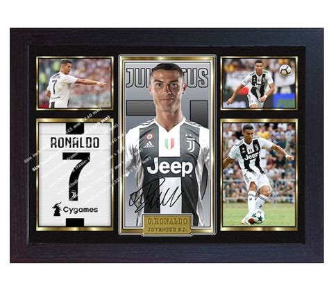 Cristiano Ronaldo Signed Autograph Print Photo Poster Juventus Etsy
