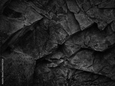 Dark Stone Background Black White Rock Granite Texture Mountain