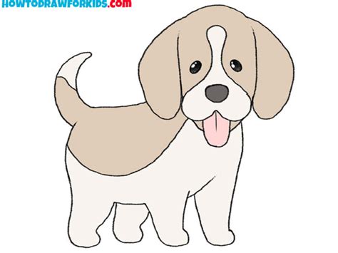 How To Draw A Beagle Easy Drawing Tutorial For Kids
