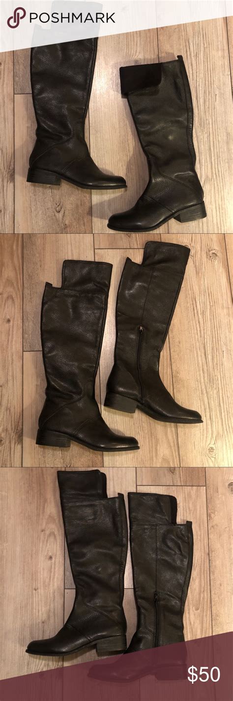 Knee High Black Leather Boots Black Leather Knee High Boots Boots