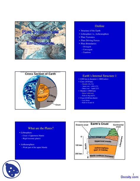 plate tectonics structural geology lecture slides docsity