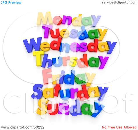 Free Letter Clipart Week Days 20 Free Cliparts Download Images On