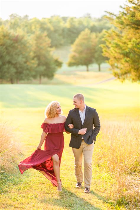 Elegant Sunset Engagement Session At Pen Park In Charlottesville Hunter And Sarah Photography