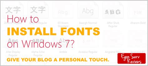 How To Install Fonts On Windows 7810 Give A Personal Touch To Your