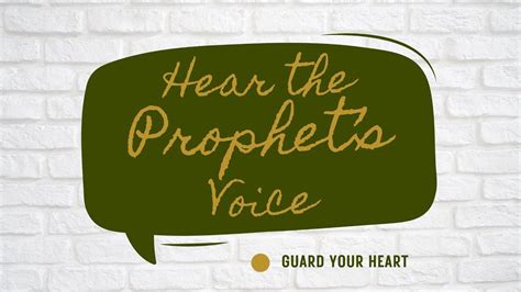Hear The Prophets Voice Week 5 July 30 2023 Youtube