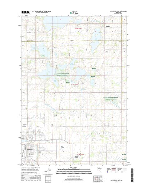 MyTopo Hutchinson East, Minnesota USGS Quad Topo Map