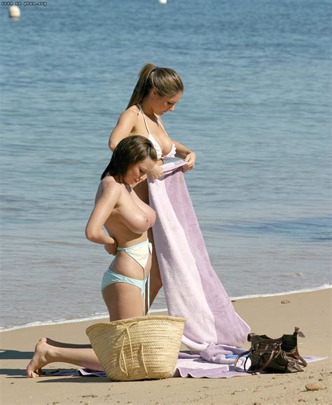 Lucy Pinder And Sophie Howard Topless At The Beach