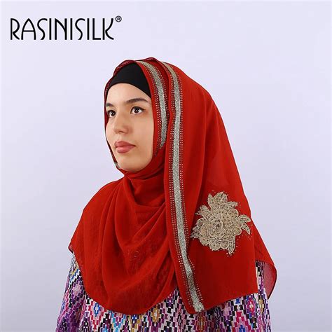 Pcs Can Pick Colors New Muslim Long Scarf Flower Arab Cm Islamic Headscarf Cover Fashion