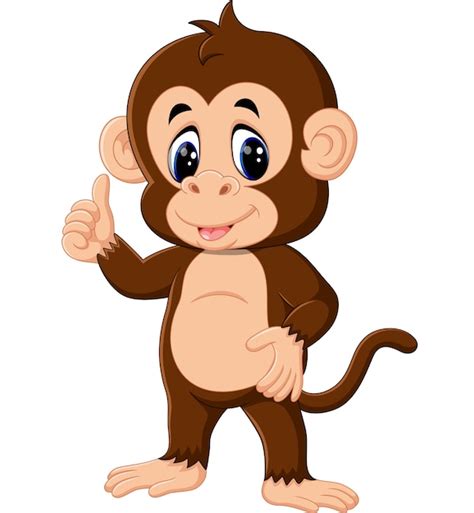 Premium Vector Cute Monkey Cartoon