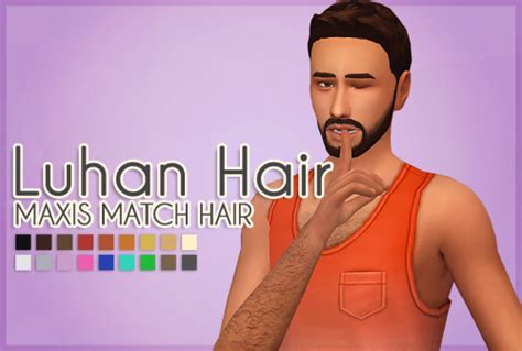 Meyokisims Luhan Hair The Sims 4 Maxis Match Hair Hey Guys Sims