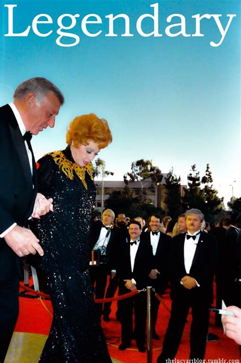 Select an image of this actor in this specific role. Lucille Ball is being escorted by her second husband, Gary ...