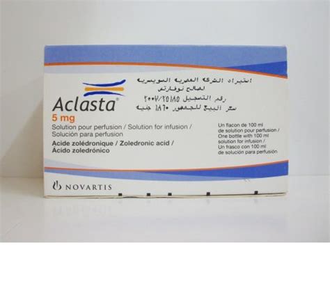 Aclasta contains the same active ingredient found in zometa (zoledronic acid), used for oncology indications, and a patients must be appropriately hydrated prior to administration of aclasta. سعر ومواصفات Aclasta 5MG 100ml. من dawaya فى مصر - ياقوطة!‏