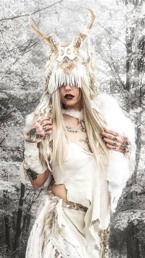 White Fox Fur Barbarian Costume Shamanic Tribal Garb Pelt Etsy