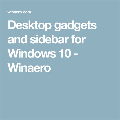 Desktop Gadgets And Sidebar For Windows 10 Winaero Desktop Gadgets