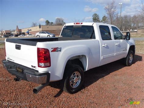 2008 Summit White Gmc Sierra 2500hd Slt Crew Cab 4x4 26399431 Photo 5