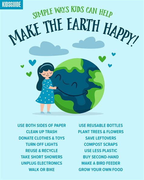 Simple Ways Kids Can Help Make The Earth Happy Kidsguide Kidsguide