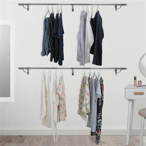 Wall Mounted Clothes Hanging Rail 1830mm Hanging Rail Hanging