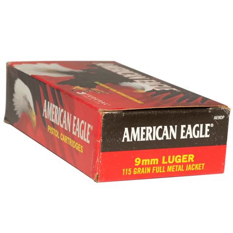 Federal American Eagle 9mm Luger 115gr Fmj Handgun Ammo 50 Rounds