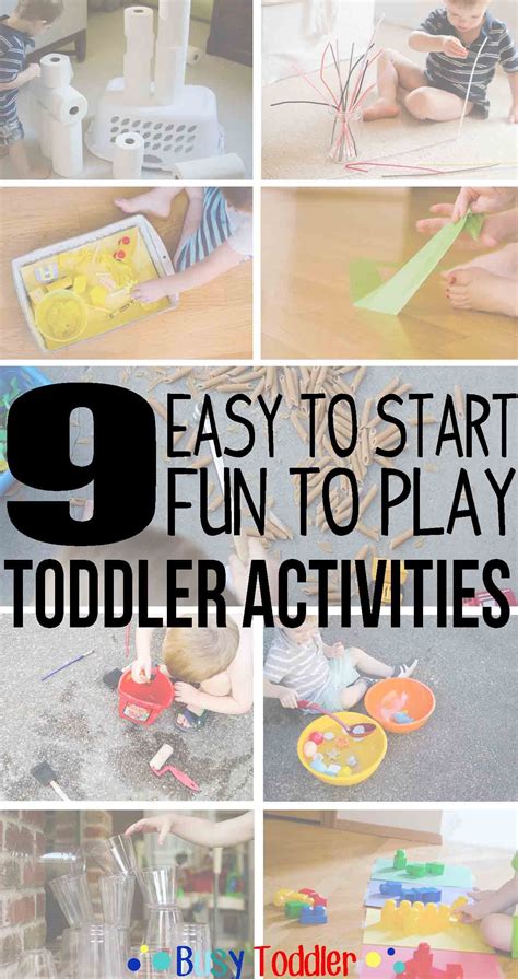 9 Quick & Easy Activities | Toddler activities, Activities ...