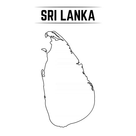 Outline Simple Map Of Sri Lanka 2905463 Vector Art At Vecteezy