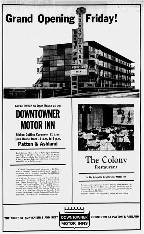 Grand Opening Of Downtowner Motor Inn 1964