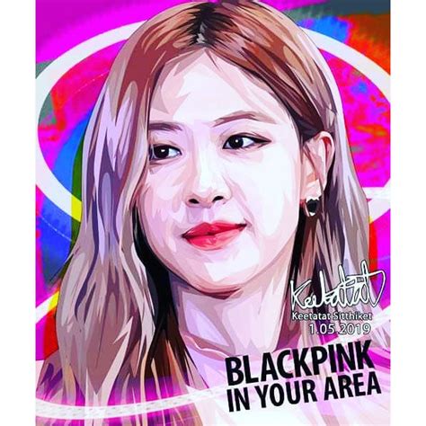 Blackpink Rose Korea Pop Art Poster Wall Decoration Drawing Girlgroup