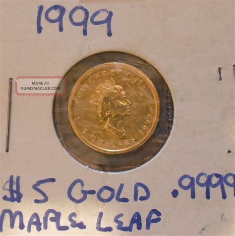 1999 Canadian 110 Oz 9999 Gold Maple Leaf 20th Anniversary Issue Unc