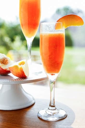 Frozen Peach Bellinis Made With Fresh Peaches Unsophisticook