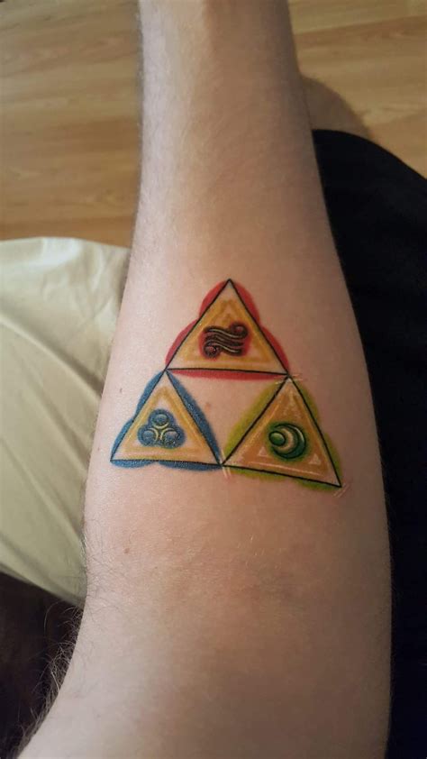 This tattoo has double meaning, its symbolic of the general word 'hope' it was done the same time as my cherry blossoms so it is in conjuction with the. Triforce by Kody at Mi Familia Tattoo Studio in Tulsa OK ...