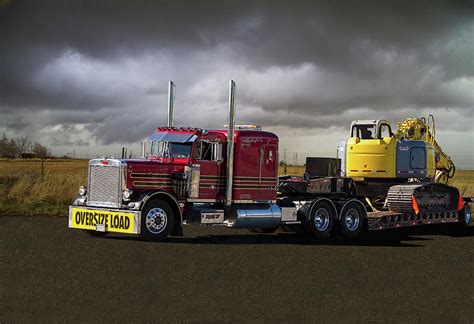 Peterbilt Semi Truck With Oversize Load Photograph By Nick Gray