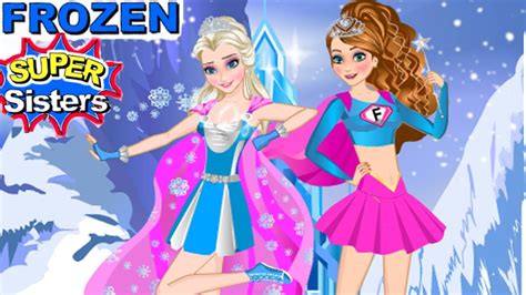 Disney Frozen Super Sisters Elsa And Anna Superhero Style Dress Up Game