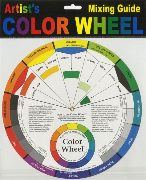 Color Wheel Mixing Guide 9 14in