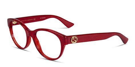 gucci gg0039o red prescription eyeglasses