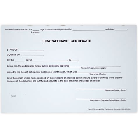 Jurataffidavit Notary Certificates Simply Stamps