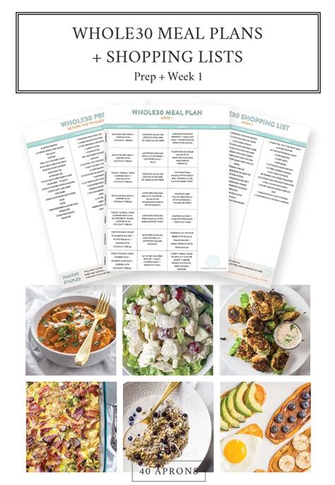 Whole30 Meal Plans And Shopping List Whole30 Prep And Week 1 Easy