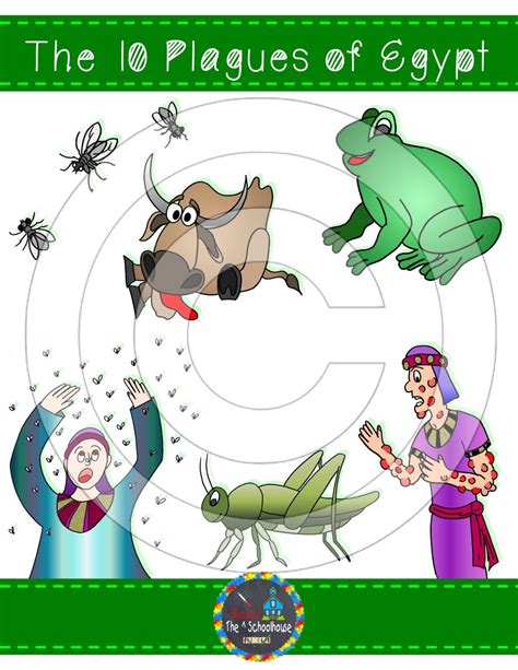 The 10 Plagues Of Egypt Clipart In Color And Black And White Plagues Of
