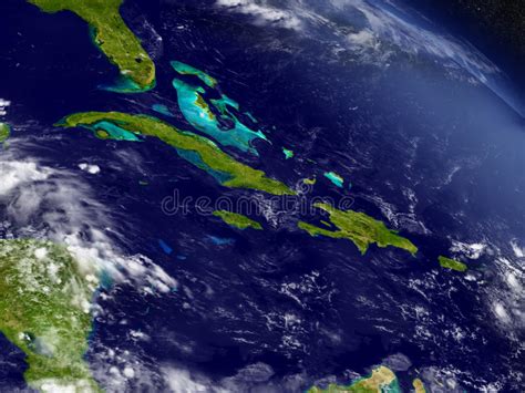 North Caribbean From Space Stock Illustration Illustration Of Cuba