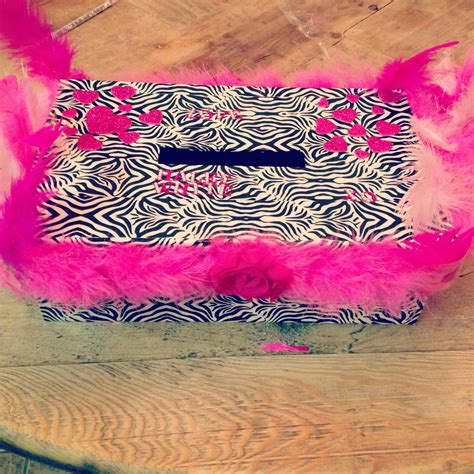 Zebra and hot pink Valentine's day box. | Pink valentines ...