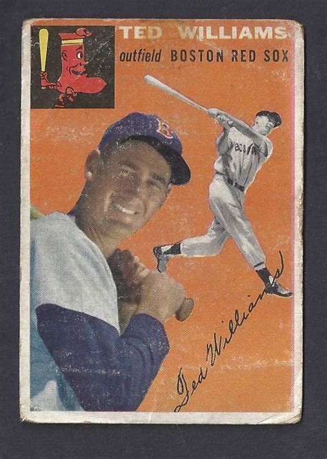 As children, young collectors learn the value of baseball cards based on the year they were produced, the player featured on the card, and the number in the set. Lot Detail - 1954 Ted Williams Topps Baseball Card - First ...