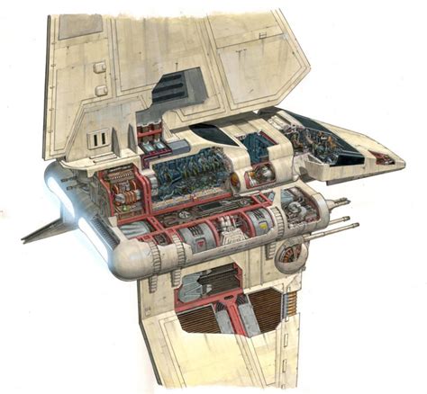 lambda class t 4a shuttle cutaway drawing in high quality